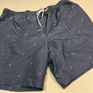 Nautica Blue Swim Trunks with Classic Design